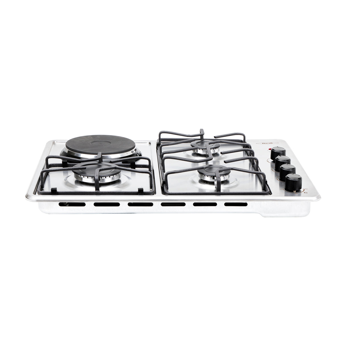 Estufa de Empotrar Haceb Mixta Inox 60x43cm 110 Voltios para Mixto con Cuatro Quemadores
