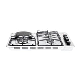 Estufa de Empotrar Haceb Mixta Inox 60x43cm 110 Voltios para Mixto con Cuatro Quemadores