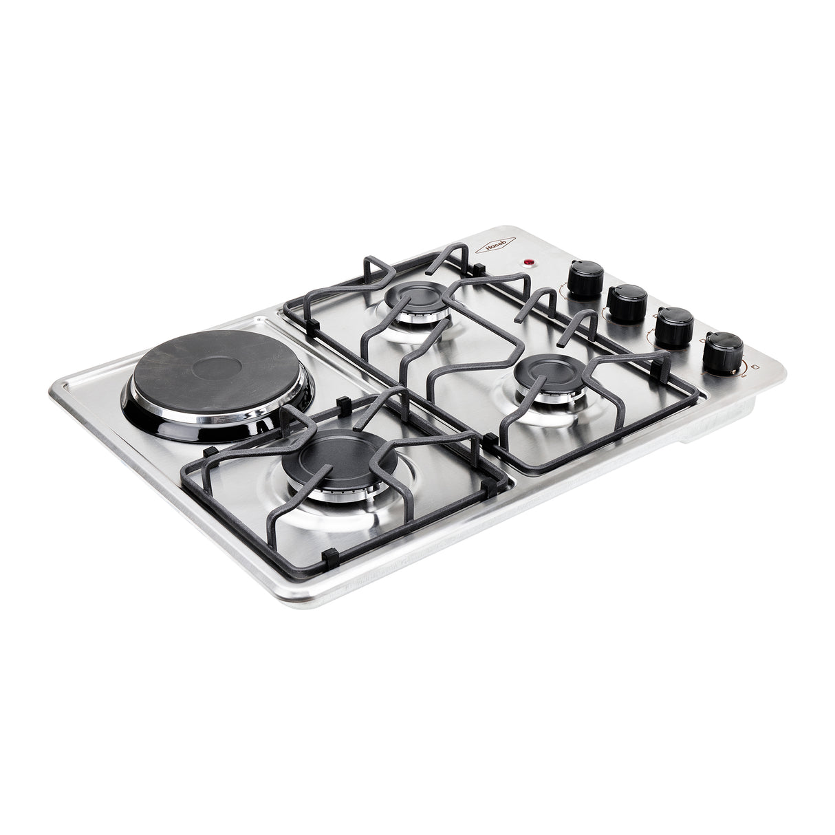 Estufa de Empotrar Haceb Mixta Inox 60x43cm 110 Voltios para Mixto con Cuatro Quemadores