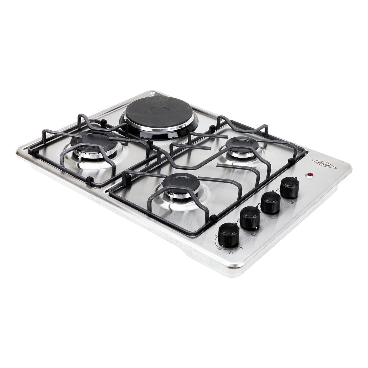 Estufa de Empotrar Haceb Mixta Inox 60x43cm 110 Voltios para Mixto con Cuatro Quemadores
