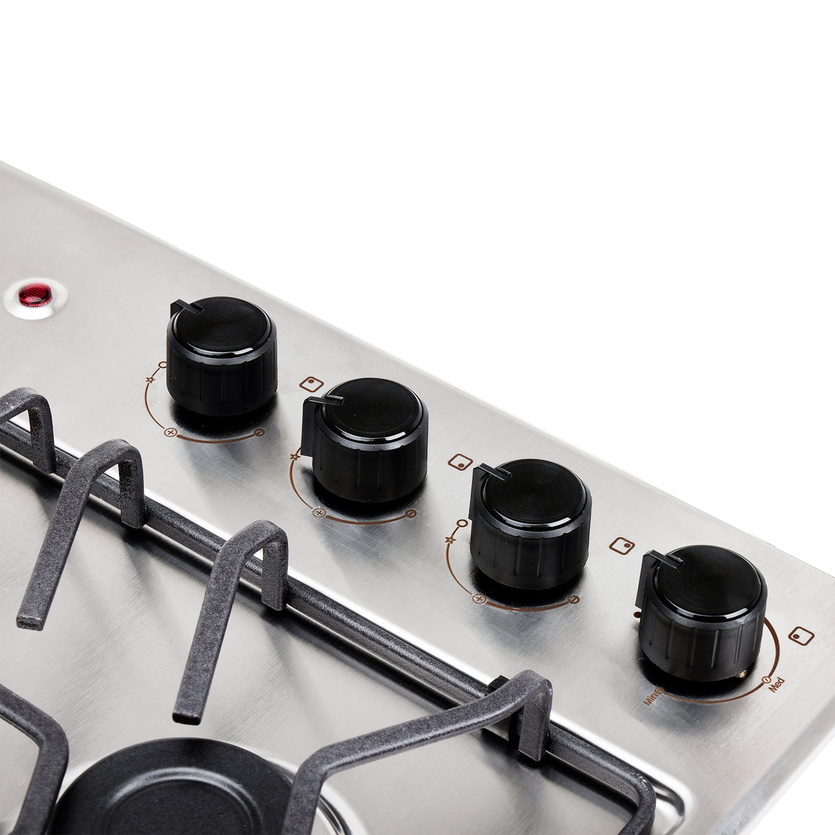 Estufa de Empotrar Haceb Mixta Inox 60x43cm 110 Voltios para Mixto con Cuatro Quemadores
