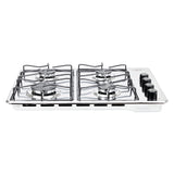 Estufa de Empotrar Haceb Alambrón Inox 60x43cm 110 Voltios para Gas Natural con Cuatro Quemadores