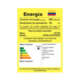 Estufa de Empotrar Haceb Alambrón Inox 60x43cm 110 Voltios para Gas Natural con Cuatro Quemadores