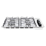 Estufa de Empotrar Haceb Alambrón Inox 60x43cm 110 Voltios para Gas Natural con Cuatro Quemadores