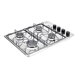 Estufa de Empotrar Haceb Alambrón Inox 60x43cm 110 Voltios para Gas Natural con Cuatro Quemadores
