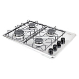 Estufa de Empotrar Haceb Alambrón Inox 60x43cm 110 Voltios para Gas Natural con Cuatro Quemadores