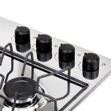 Estufa de Empotrar Haceb Alambrón Inox 60x43cm 110 Voltios para Gas Natural con Cuatro Quemadores