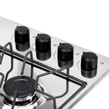 Estufa de Empotrar Haceb Alambrón Inox 60x43cm 110 Voltios para Gas Natural con Cuatro Quemadores