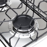 Estufa de Empotrar Haceb Alambrón Inox 60x43cm 110 Voltios para Gas Natural con Cuatro Quemadores