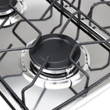 Estufa de Empotrar Haceb Alambrón Inox 60x43cm 110 Voltios para Gas Natural con Cuatro Quemadores