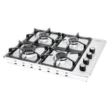 Estufa de Empotrar Haceb Tandoori Hierro Fundido Inox 60x51cm 110 Voltios para Gas Natural con Cuatro Quemadores