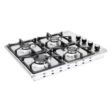 Estufa de Empotrar Haceb Tandoori Hierro Fundido Inox 60x51cm 110 Voltios para Gas Natural con Cuatro Quemadores