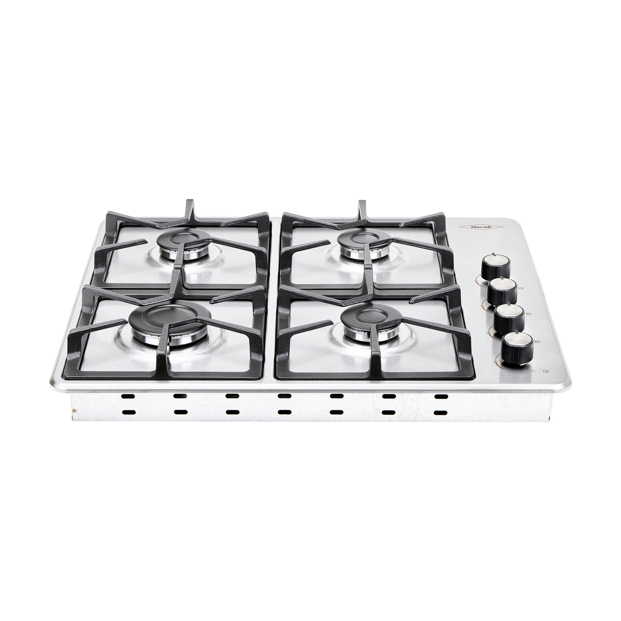 Estufa de Empotrar Haceb Tandoori Hierro Fundido Inox 60x51cm 110 Voltios para Gas Natural con Cuatro Quemadores