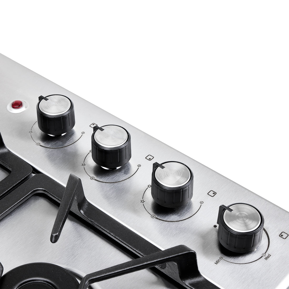 Estufa de Empotrar Haceb Tandoori Mixta Inox 60x51cm 110 Voltios para Mixto con Cuatro Quemadores