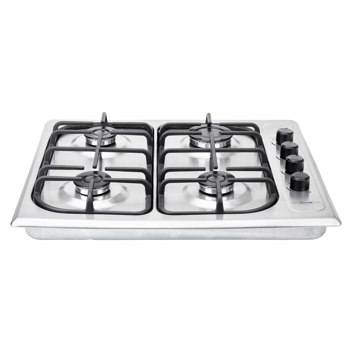 Estufa de Empotrar Haceb Tandoori Sesamo Inox 60x51cm 110 Voltios para Gas Natural con Cuatro Quemadores