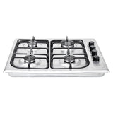 Estufa de Empotrar Haceb Tandoori Sesamo Inox 60x51cm 110 Voltios para Gas Natural con Cuatro Quemadores