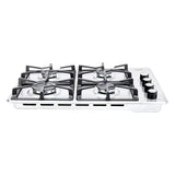 Estufa de Empotrar Haceb Tandoori Hierro Fundido Inox 60x43cm 110 Voltios para Gas Natural con Cuatro Quemadores