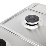 Estufa de Empotrar Haceb Tandoori Hierro Fundido Inox 60x43cm 110 Voltios para Gas Natural con Cuatro Quemadores