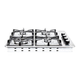 Estufa de Empotrar Haceb Tandoori Hierro Fundido Dual Inox 60x51cm 110 Voltios para Gas Natural con Cuatro Quemadores