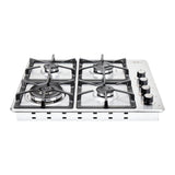 Estufa de Empotrar Haceb Tandoori Hierro Fundido Dual Inox 60x51cm 110 Voltios para Gas Natural con Cuatro Quemadores