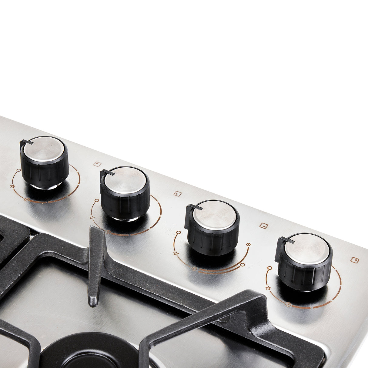 Estufa de Empotrar Haceb Tandoori Hierro Fundido Dual Inox 60x51cm 110 Voltios para Gas Natural con Cuatro Quemadores