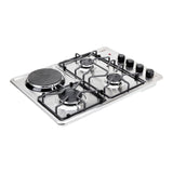 Estufa de Empotrar Haceb Tofu Mixta Inox 60x43cm 110 Voltios para Mixto con Cuatro Quemadores