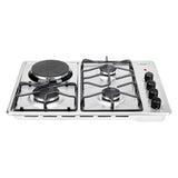 Estufa de Empotrar Haceb Tofu Mixta Inox 60x43cm 110 Voltios para Mixto con Cuatro Quemadores