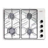 Estufa de Empotrar Haceb Alambrón Inox 60x43cm 110 Voltios para Gas Propano con Cuatro Quemadores