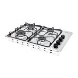 Estufa de Empotrar Haceb Tofu Platina Inox 60x43cm 110 Voltios para Gas Propano con Cuatro Quemadores