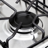 Estufa de Empotrar Haceb Tofu Platina Inox 60x43cm 110 Voltios para Gas Propano con Cuatro Quemadores