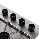 Estufa de Empotrar Haceb Platina Inox 60x51cm 110 Voltios para Gas Propano con Cuatro Quemadores