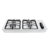 Estufa de Empotrar Haceb Platina Inox 66x54cm 110 Voltios para Gas Natural con Cuatro Quemadores