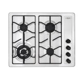 Estufa de Empotrar Haceb Triple Corona Inox 66x54cm 110 Voltios para Gas Natural con Cuatro Quemadores