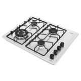 Estufa de Empotrar Haceb Triple Corona Inox 66x54cm 110 Voltios para Gas Natural con Cuatro Quemadores