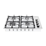 Estufa de Empotrar Haceb Tandoori Hierro Fundido Inox 60x52cm 110 Voltios para Gas Propano con Cuatro Quemadores