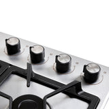 Estufa de Empotrar Haceb Tandoori Hierro Fundido Inox 60x52cm 110 Voltios para Gas Propano con Cuatro Quemadores