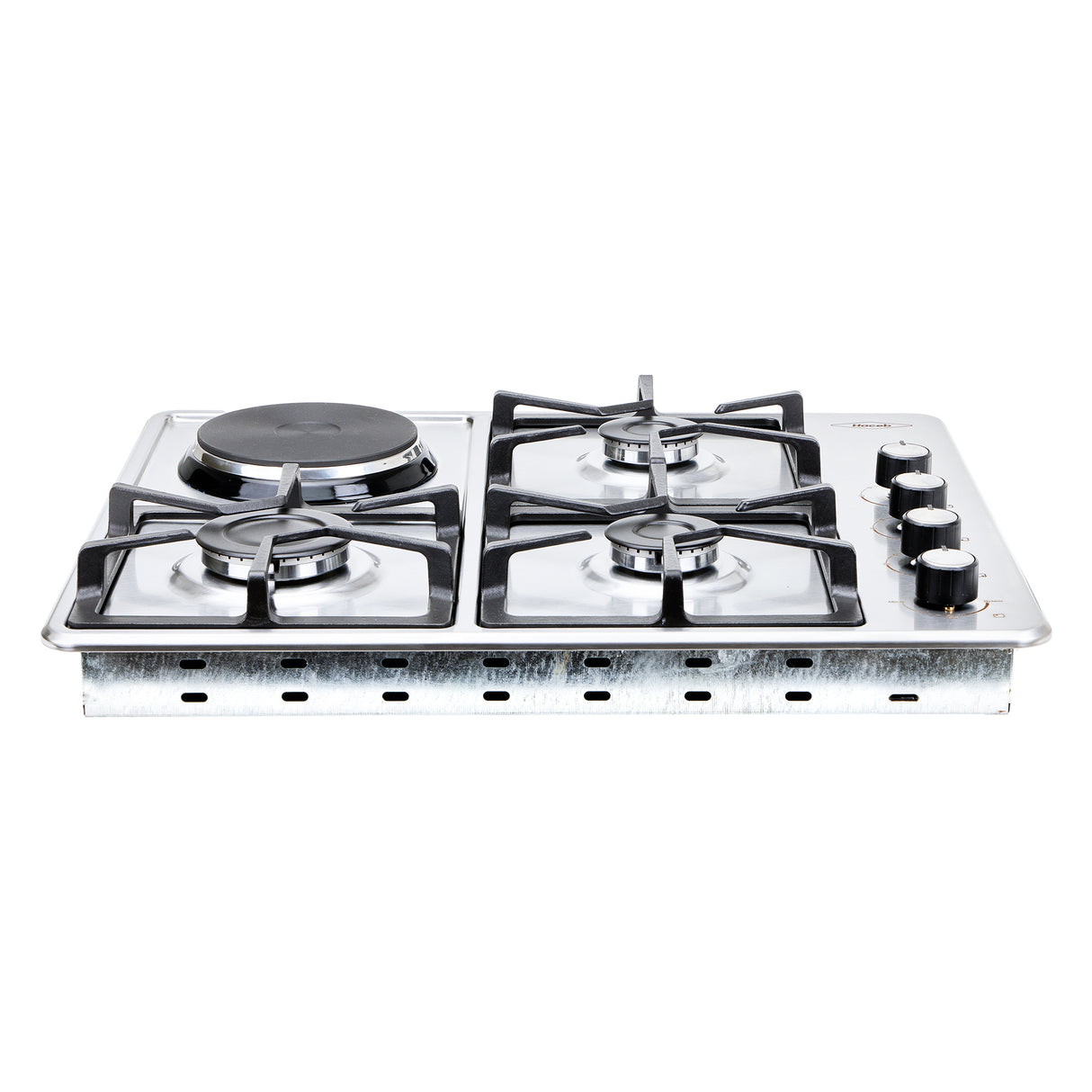 Estufa de Empotrar Haceb Mixta Inox 60x51cm 110 Voltios para Mixto con Cuatro Quemadores