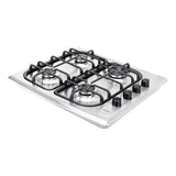 Estufa de Empotrar Haceb Sesamo Inox 60x51cm 110 Voltios para Gas Propano con Cuatro Quemadores