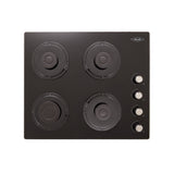 Estufa de Empotrar Haceb Cristal Negro 60x51cm 110 Voltios para Gas Propano con Cuatro Quemadores