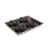 Estufa de Empotrar Haceb Cristal Negro 60x51cm 110 Voltios para Gas Propano con Cuatro Quemadores