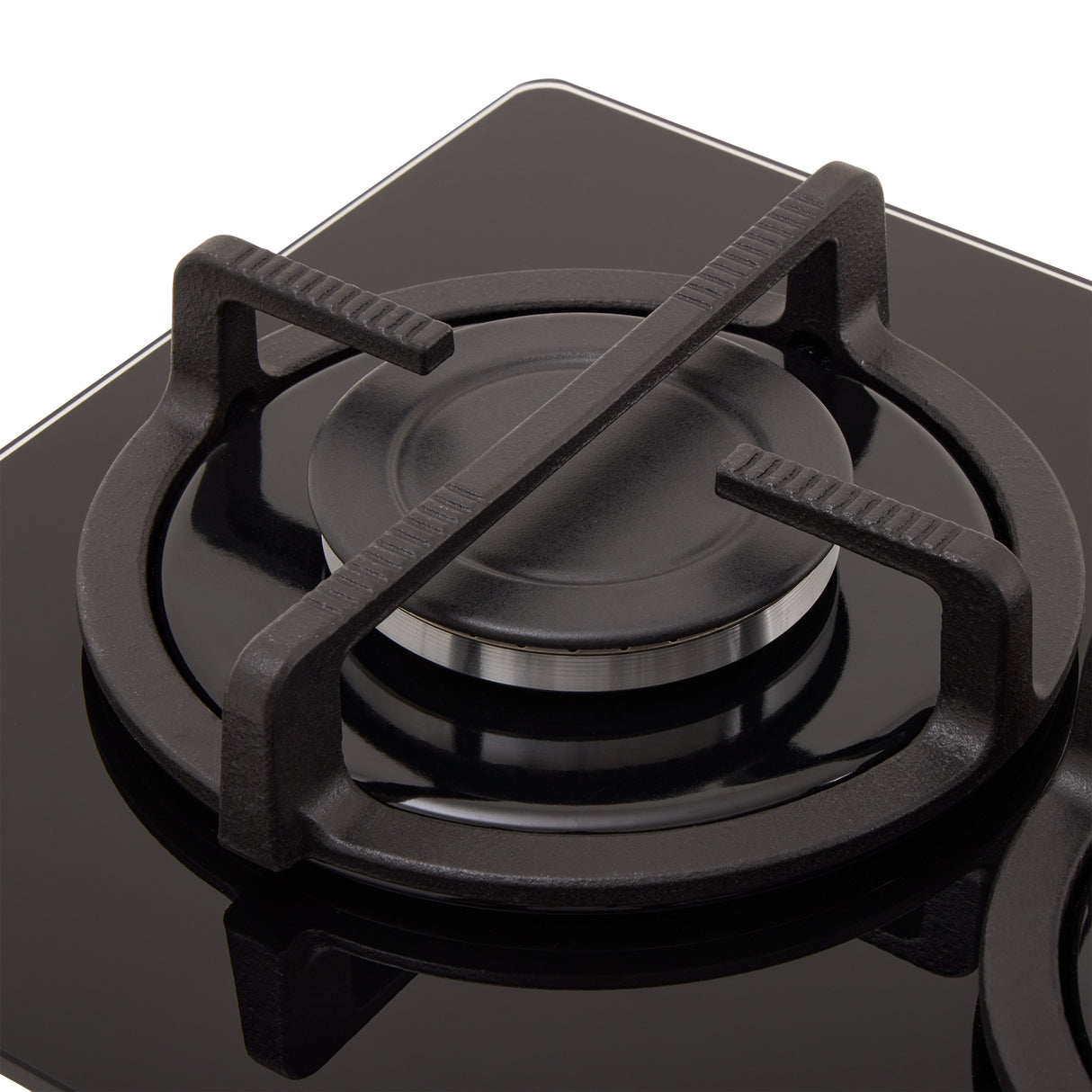Estufa de Empotrar Haceb Cristal Negro 30x51cm 110 Voltios para Gas Propano con Dos Quemadores