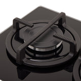 Estufa de Empotrar Haceb Cristal Negro 30x51cm 110 Voltios para Gas Propano con Dos Quemadores
