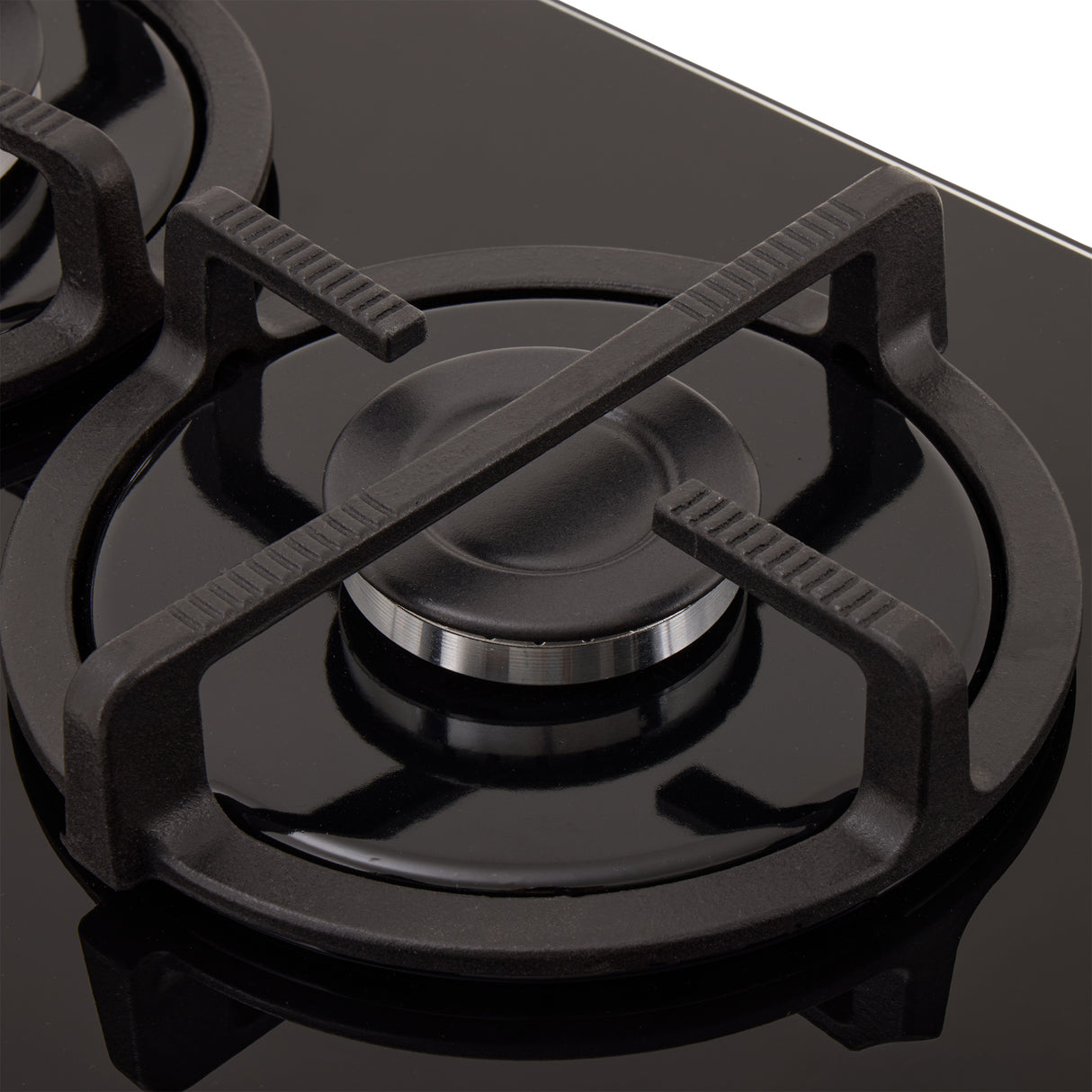 Estufa de Empotrar Haceb Cristal Negro 30x51cm 110 Voltios para Gas Propano con Dos Quemadores