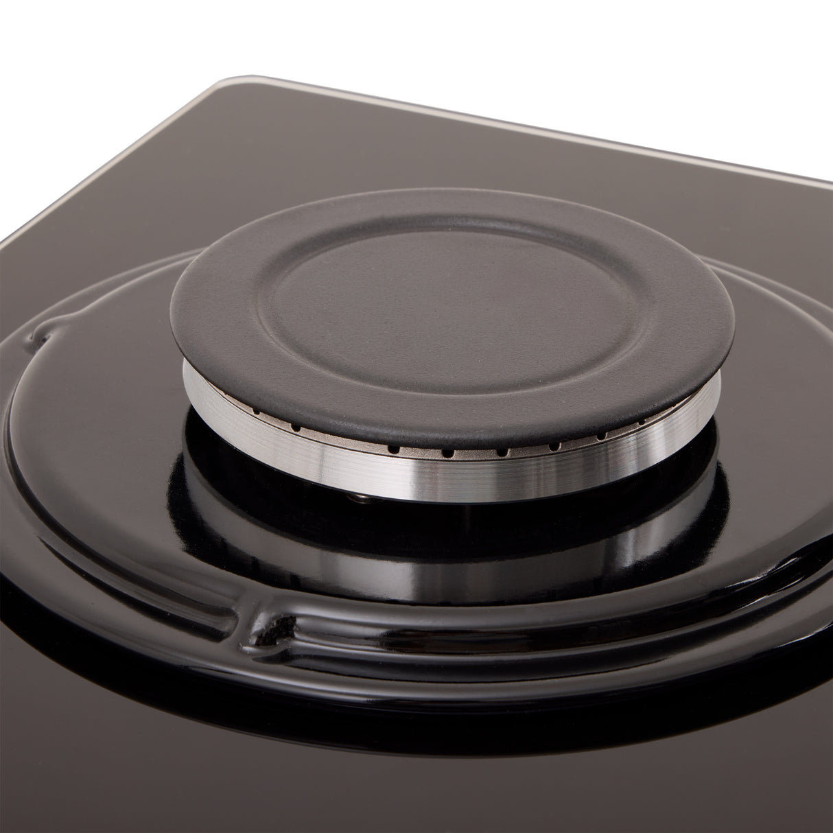 Estufa de Empotrar Haceb Cristal Negro 30x51cm 110 Voltios para Gas Propano con Dos Quemadores