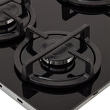 Estufa de Empotrar Haceb Cristal Negro 60x43cm 110 Voltios para Gas Natural con Tres Quemadores