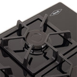 Estufa de Empotrar Haceb Cristal TA Negro 60x43cm 110 Voltios para Gas Propano con Cuatro Quemadores