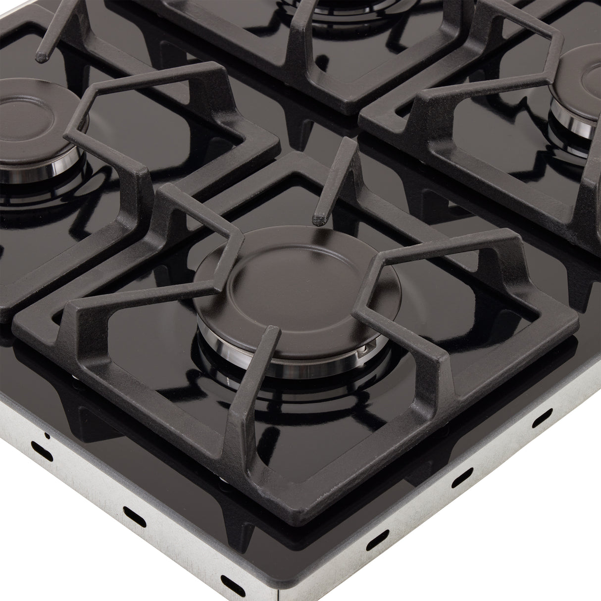 Estufa de Empotrar Haceb Cristal TA Negro 60x43cm 110 Voltios para Gas Propano con Cuatro Quemadores