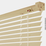 Persiana Horizontal Crema 100x140cm de Apertura Vertical con Soporte Propio