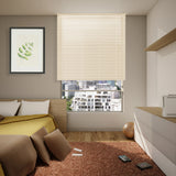Persiana Horizontal Crema 100x140cm de Apertura Vertical con Soporte Propio