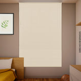 Persiana Horizontal Crema 120x140cm de Apertura Vertical con Soporte Propio